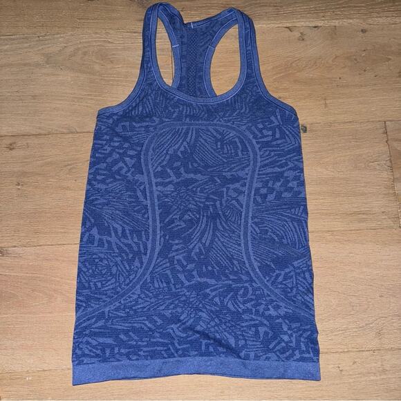 Lululemon Swiftly Tech Racerback Heathered Harbor Blue 6 - Picture 7 of 12